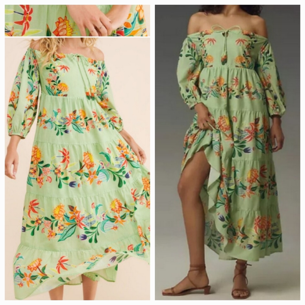 Farm Rio Tiered Mididress - Picture 3 of 11